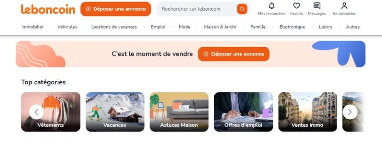 Capture de la plateforme leboncoin.fr