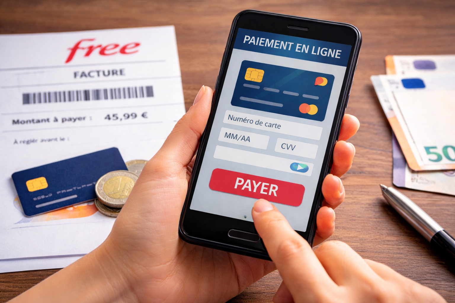 Payer sa facture Free sans ID