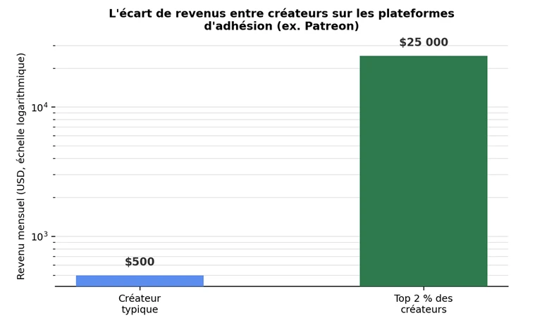 écart de revenu entre créateurs et plateformes